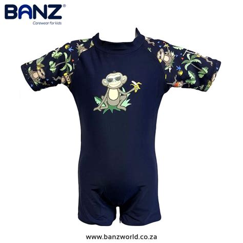 Banz Navy Jungle Full Piece Kids And Baby Swimming Costume