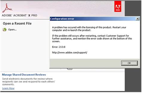 Configuration Error Using Adobe Acrobat X Pro Techyv Com