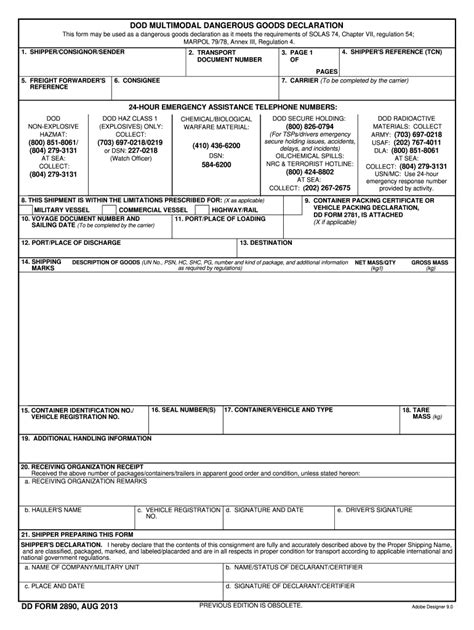 Dd 2890 2013 2024 Form Fill Out And Sign Printable Pdf Template