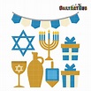 Happy Hanukkah Clip Art Set – Daily Art Hub // Graphics, Alphabets & SVG