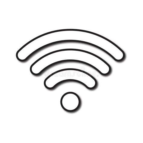 Wifi Icon On White Background Stock Illustration Illustration Of