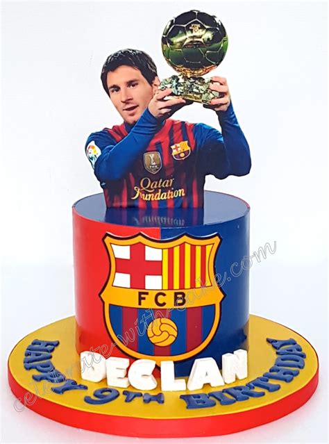 Barcelona Fc Featuring Messi Cake