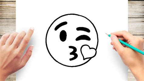 How To Draw Kissing Emoji Step By Step Youtube
