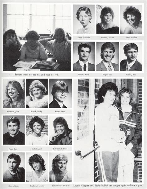 1987 Manitowoc Lincoln High School Yearbook And Students