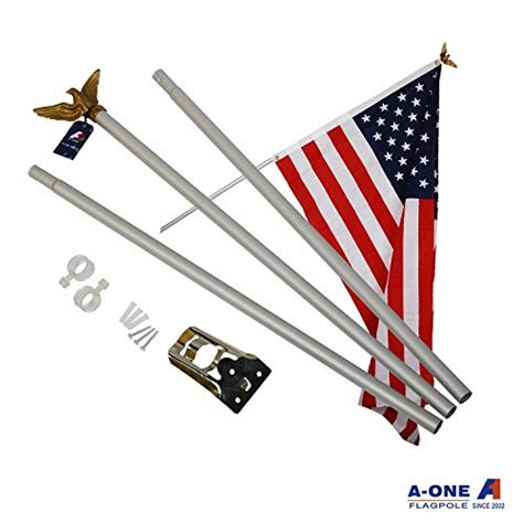 A One 6 Ft Aluminum Flag Pole Kit American Us Flagpole With Golden