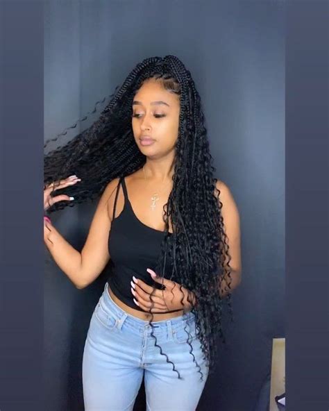 Small Knotless Bohemian Box Braids On This Beauty Sarahpyt 😍 Comment