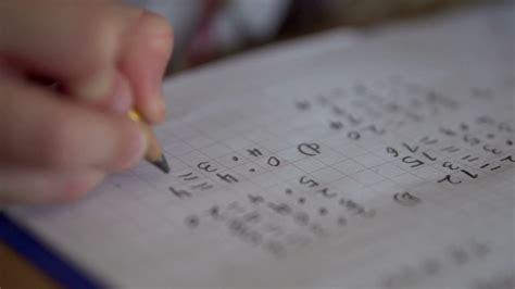 Child Working On Math Homework Using Graph Stock Footage Sbv 301470246