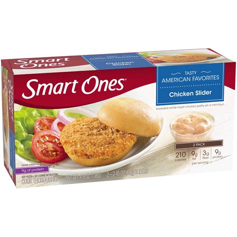 Smart Ones Chicken Slider Frozen Meal 2 Ct 49 Oz Box