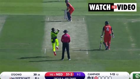 T20 World Cup 2021 Curtis Campher Hat Trick Video Ireland Vs