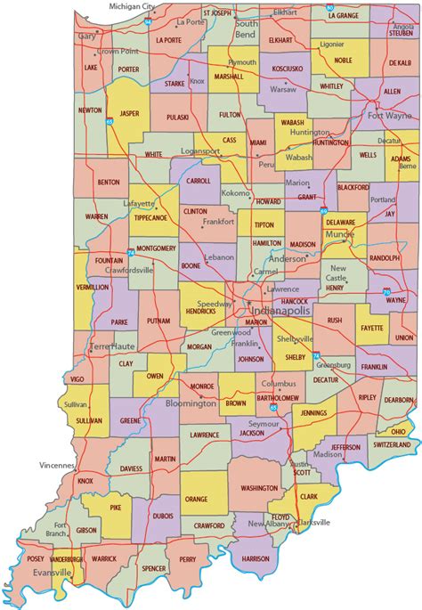 Map Of Indiana Travel United States