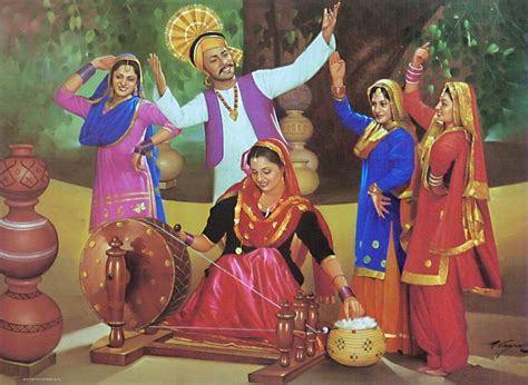 Lively People Of Punjab Indian Art Paintings Indian Folk Art