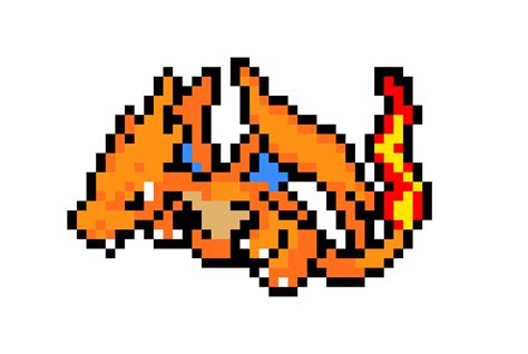 In the pokemon language, this is called. Image Gallery For Easy Charizard Pixel Art Grid Pixel ...