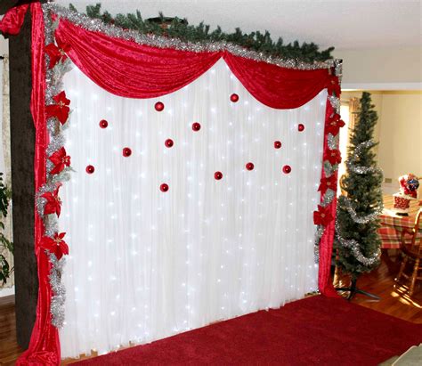 Christmas Holiday Photo Booth Red Carpet Backdrop Christmas Photo