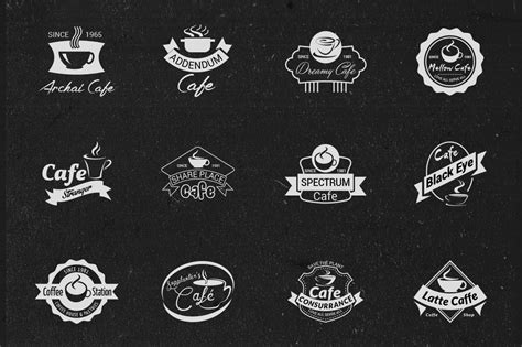 Choosing a coffee shop name and logo is quite a process. Cafe Logos, Badges or Labels ~ Logo Templates on Creative ...