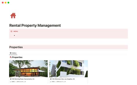 Rental Property Management Notion Template