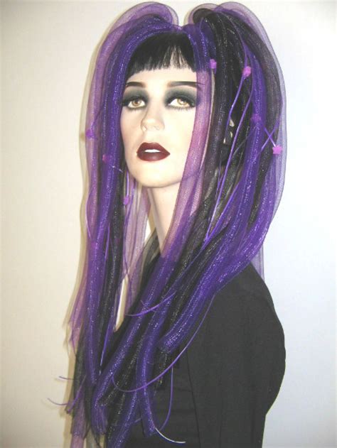 Purple Dreads Purple Hair Dread Falls Gothic Hairstyles Alternative Hair Cybergoth