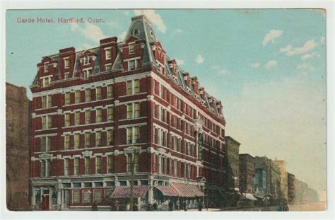 Hours may change under current circumstances Unused Postcard Garde Hotel Hartford Connecticut CT ...