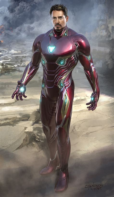 Artstation Avengers Infinity War 2016 Iron Man Mk 50 Final Front