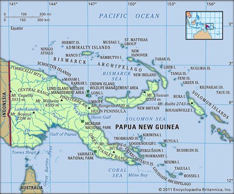 Papua New Guinea Map Map Of The World