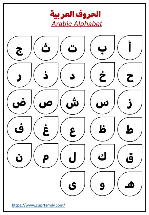 الحروف العربية الهجائية Pdf تحميل مجاني وجاهز للطباعة رابط مباشر