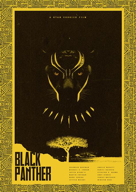 Matt Needle Black Panther Movie Poster Art Movie Art Film Posters