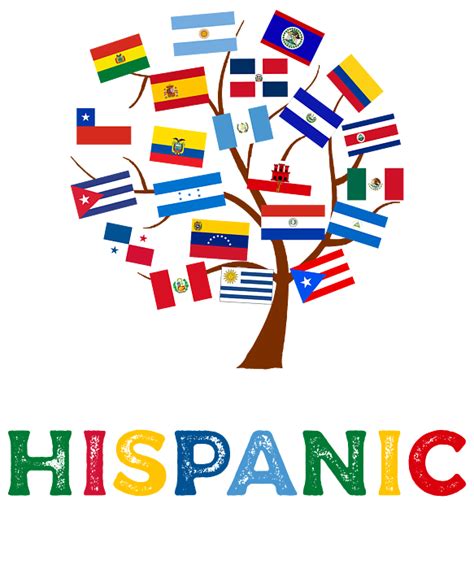 Womens National Hispanic Heritage Month Tree Flag T Men Women Vneck