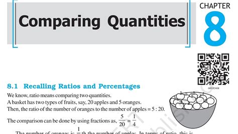 Comparing Quantities Class 8 Chapter 8 Maths Class 8 Percentage And Ratio Ncert Maths 8