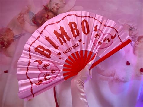 Creepy Gals Bimbo Hand Fan Etsy