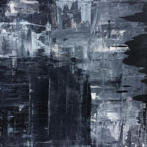 Midnight Shades Of Gray 48x48 Huge Original Painting Art Abstract