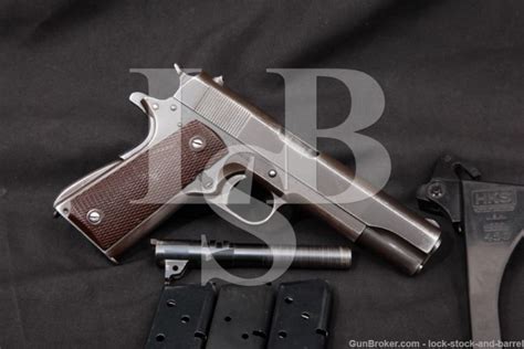 Wwii Us Colt Model 1911 A1 M1911a1 45 Acp Semi Auto Pistol Mfd 1943