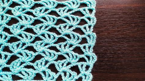 How To Crochet Easy Lace Stitch For Scarf Tutorial Youtube