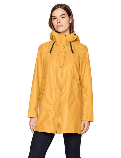 Nautica Womens Aline Rubber Rain Coat Raincoat Yellow X Small