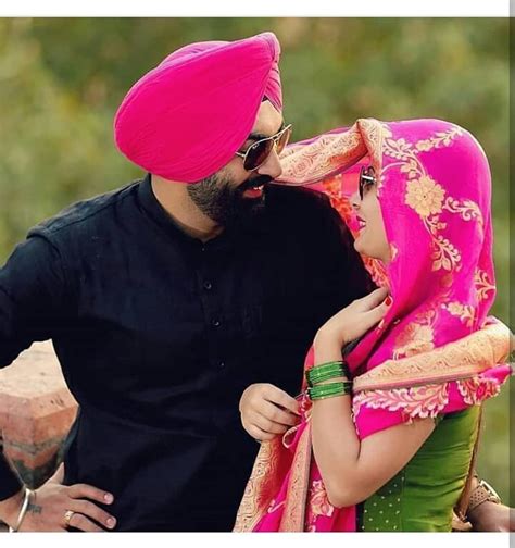 Married Punjabi Couple Punjabi Wedding Couple Couple Photography Poses Wedding Couple Photos