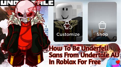 How To Be Underfell Sans For Free Roblox Youtube