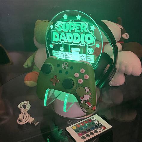 Led Light Super Gamer Controller And Headset Stand By Love Lumi Ltd