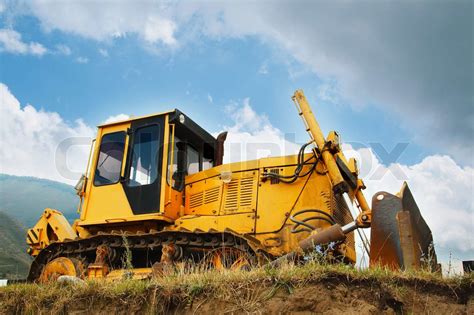 Bulldozer At Work Stock Image Colourbox