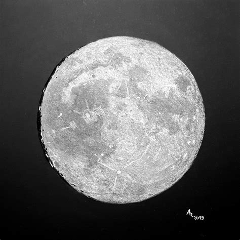 8 Inch Sketch Of The Moon Sketching Cloudy Nights