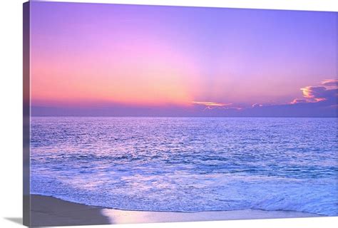 Lavender Sky With Hues Of Pink And Yellow Wall Art Canvas Prints