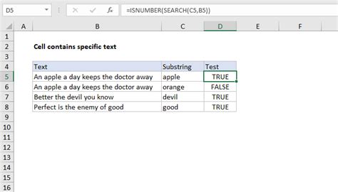 Excel Formula Cell Contains Specific Text Exceljet