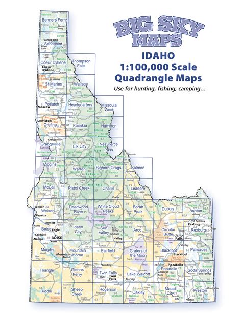 Idaho 1100000 Scale Quadrangles