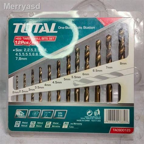 Total Drill Bit Set Pcs Hss Twist Shopee Thailand