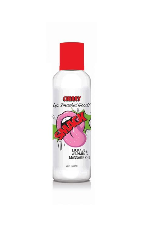Smack Warming And Lickable Massage Oil Cherry 2 Oz Lg Bt410