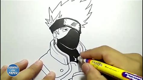 Very Easy How To Draw Kakashi Sensei Drawing Doodle Art For Kids