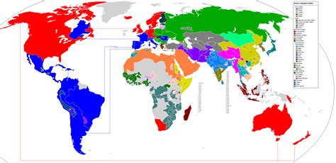 Language Map Of The World World Map