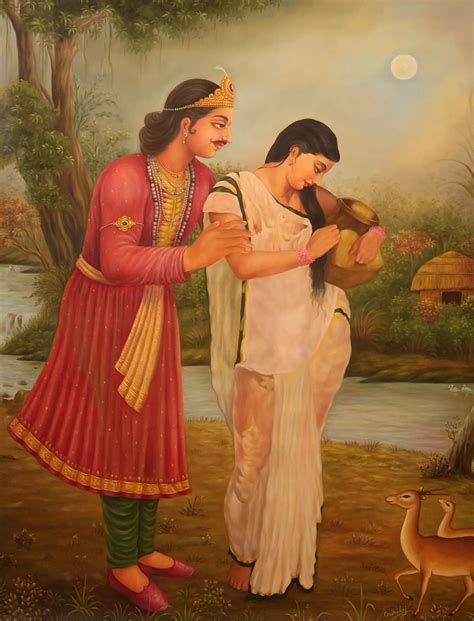 Dushyanta And Shakuntala Exotic India Art