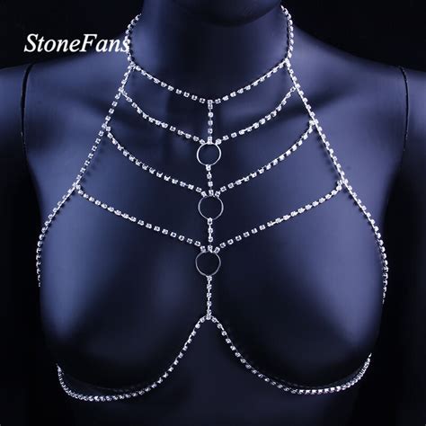 Stonefans Sujetador Con Cadena Para El Cuerpo Joyería Sexy Top