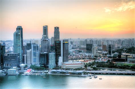 High quality desktop wallpaper of Singapore, image of Marina Bay, Sunset | ImageBank.biz