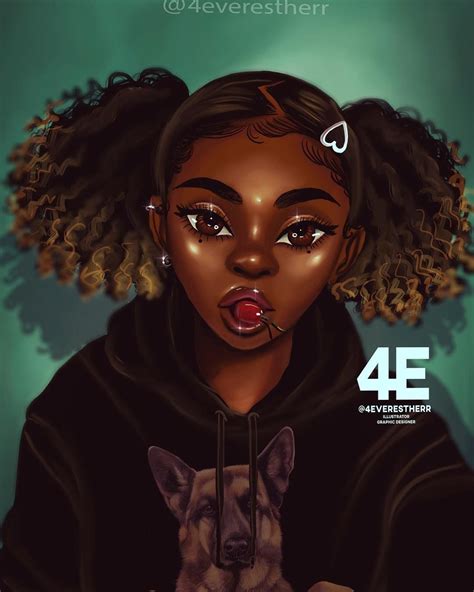 Baddie Curly Hair Cartoon Black Girl Drawings 214 Best Hair Ideas