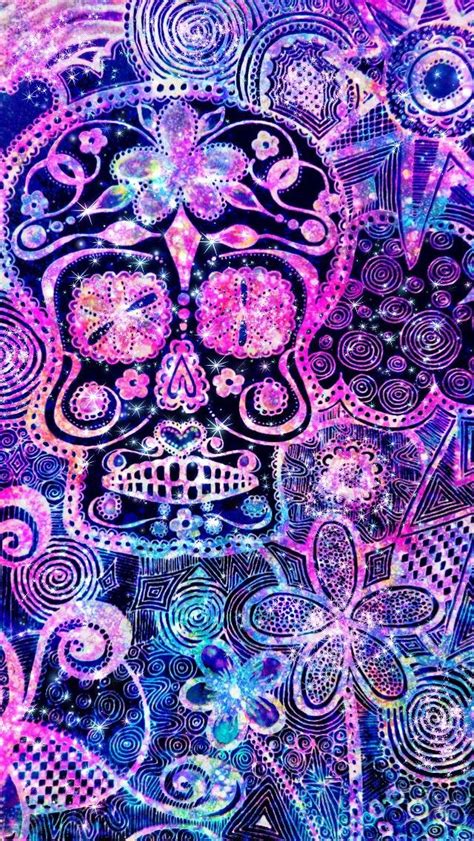 galaxy skull art made by me purple sparkly wallpapers backgrounds sparkles blue glitter