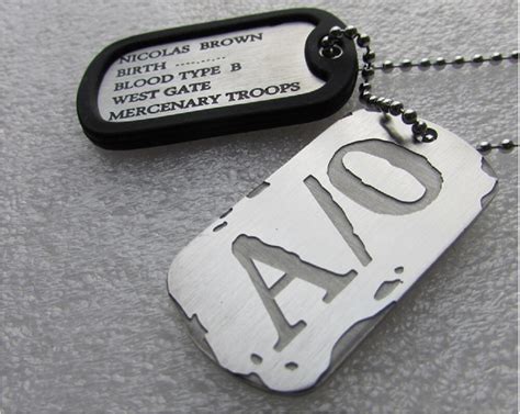 You can do the same with any leash, but if you have a large dog that can hurt you on a walk or can't focus. Gangsta A/0 Nicolas Brown Mercenary Dog Tag Necklace ...